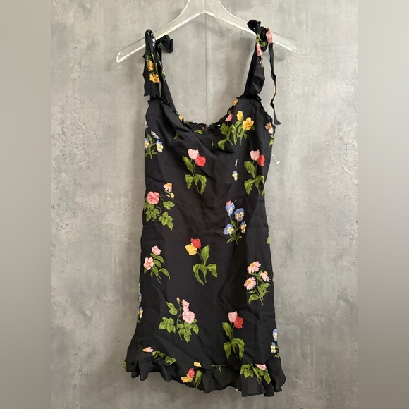 Reformation Christine Floral Mini Dress size 10 B1605 - Picture 3 of 6